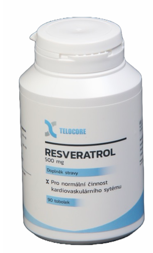 TELOCORE Trans-Resveratrol Glucoside 98% 500mg 90 cps.